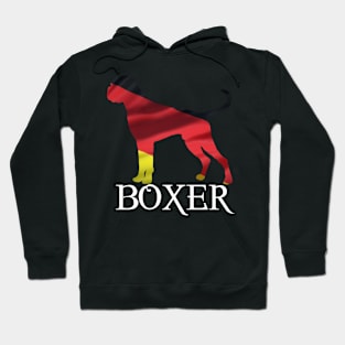 German BOXER Silhouette German Flag Hoodie